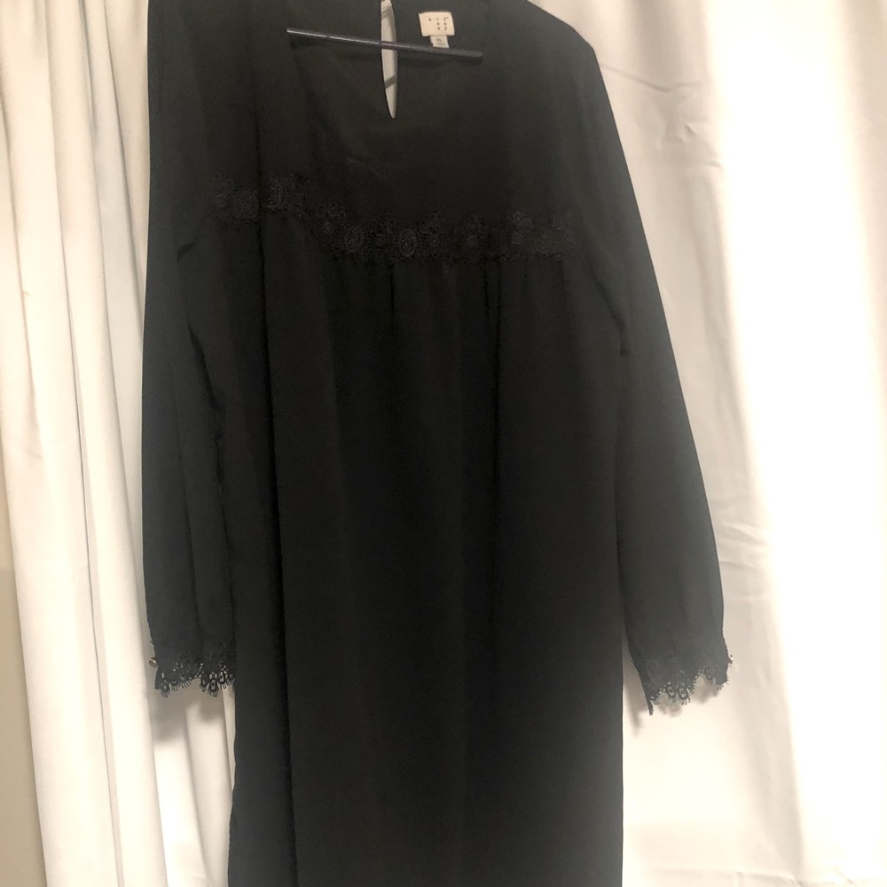 Black shift dress